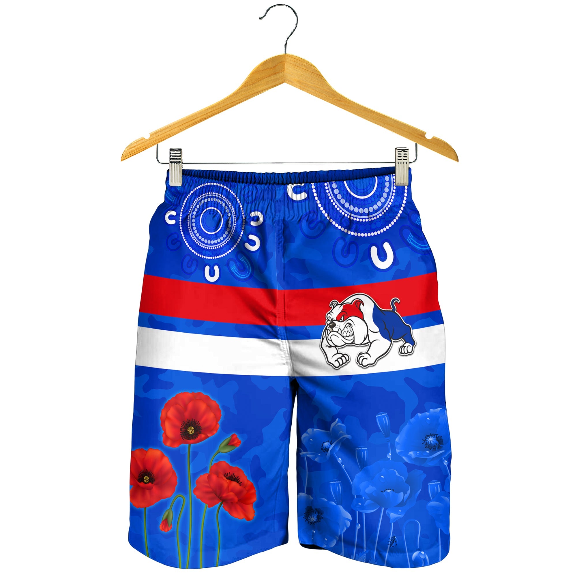 bulldogs-anzac-2022-men-shorts-western-dogs-aboriginal-poppy