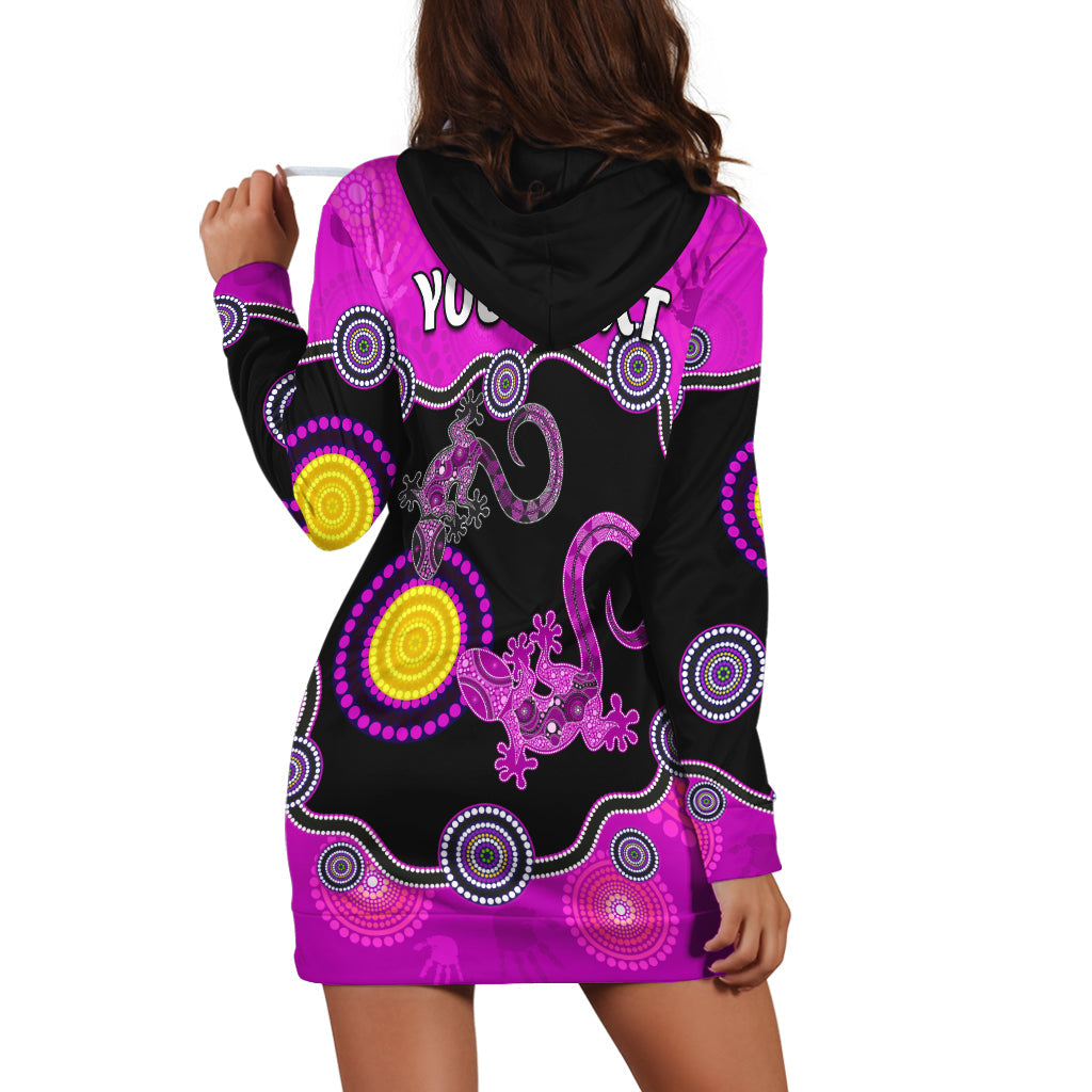 custom-personalised-aboriginal-lizard-hoodie-dress-attracted-australia-version-purple