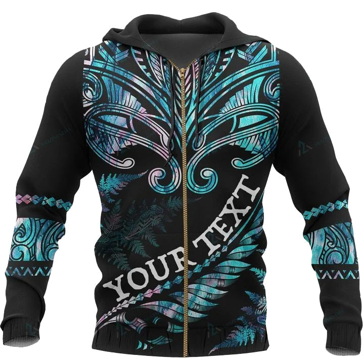 custom-personalised-aotearoa-zip-hoodie-maori-fern-paua-shell