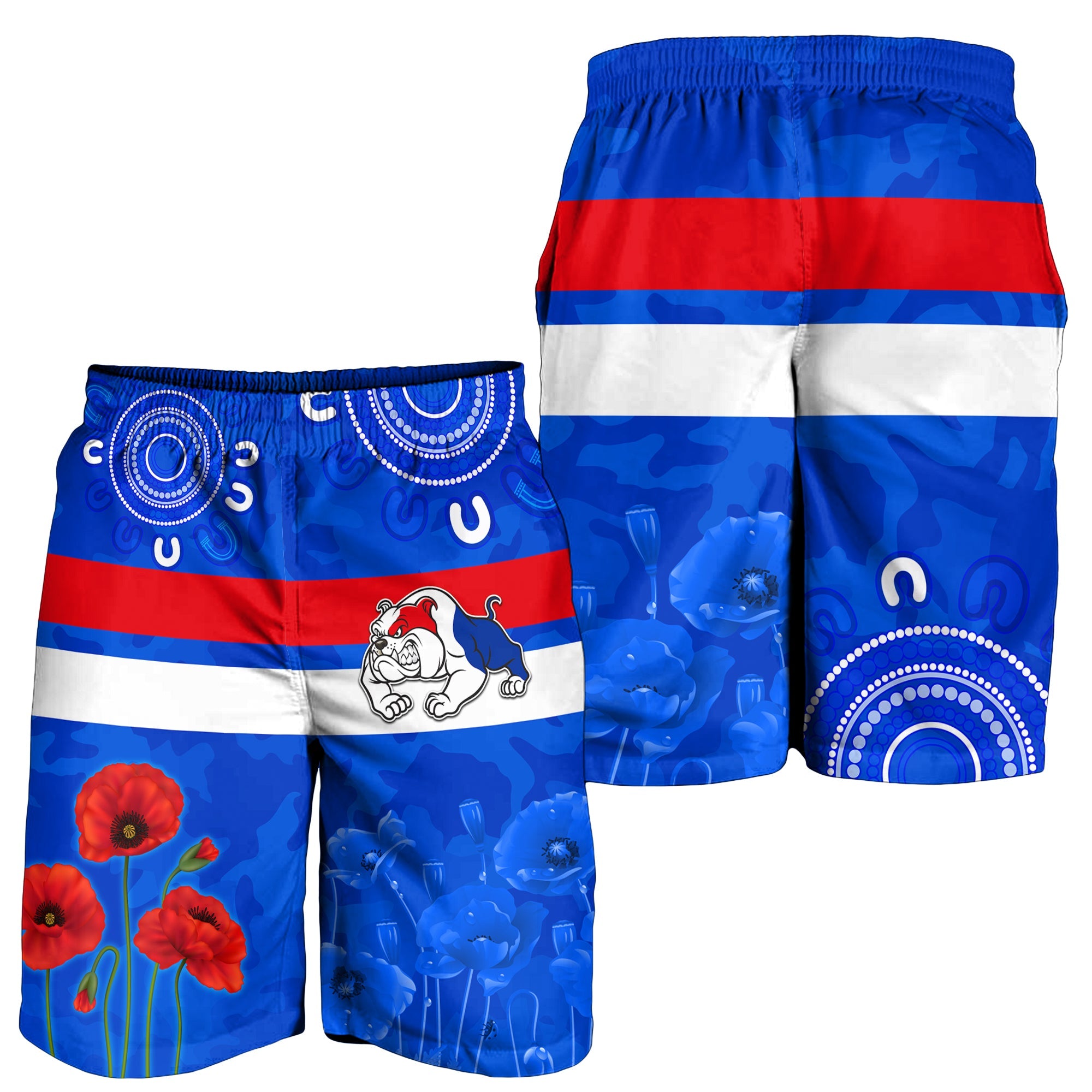 bulldogs-anzac-2022-men-shorts-western-dogs-aboriginal-poppy