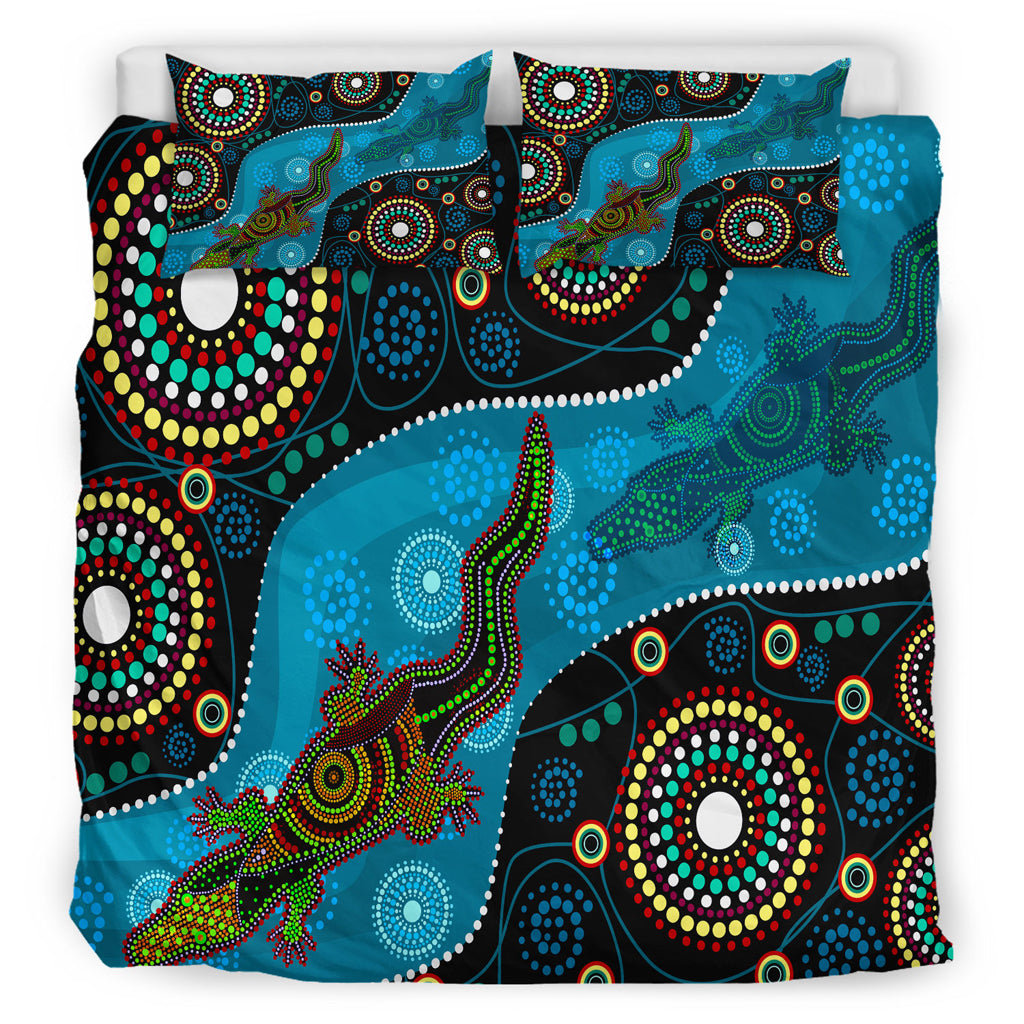 australia-indigenous-bedding-set-aboriginal-inspired-dreamtime-crocodile