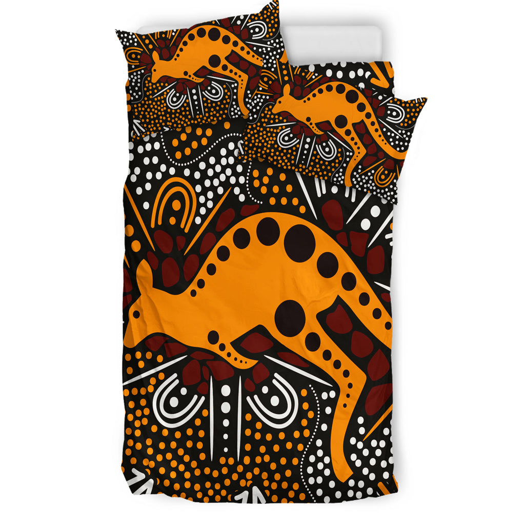 australia-indigenous-bedding-set-aboriginal-inspired-art-background-with-kangaroo