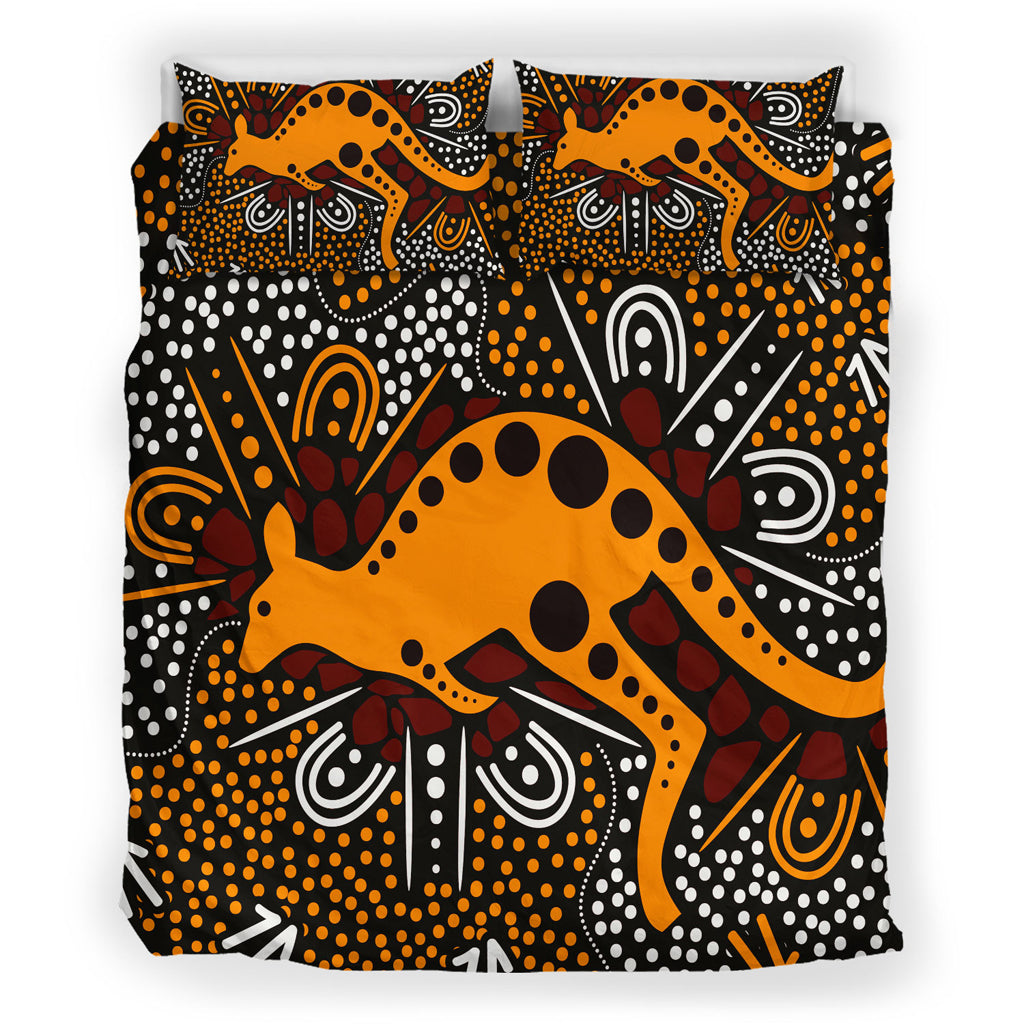 australia-indigenous-bedding-set-aboriginal-inspired-art-background-with-kangaroo