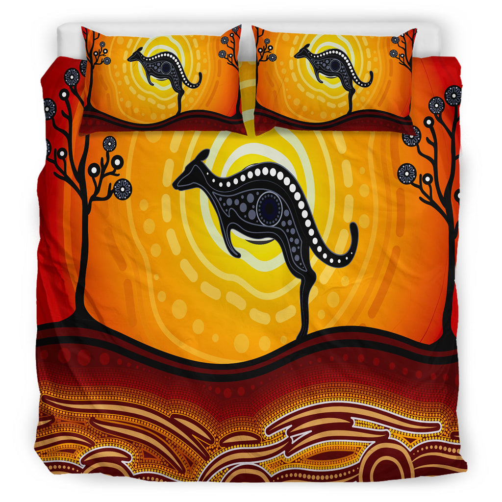 australia-indigenous-bedding-set-aboriginal-inspired-art-dot-painting-with-kangaroo