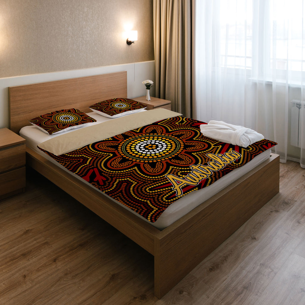 australia-indigenous-bedding-set-aboriginal-inspired-dot-art-background-with-kangaroo-footprints