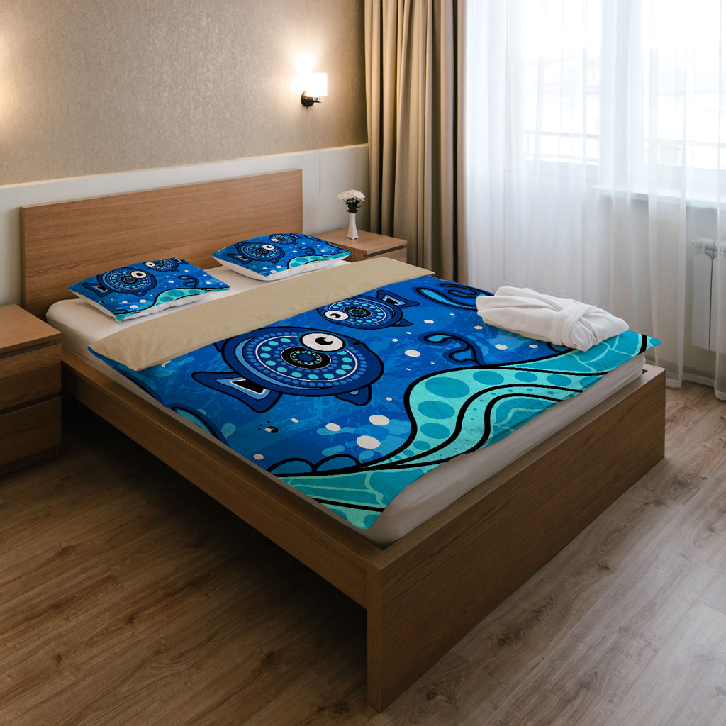 australia-indigenous-bedding-set-aboriginal-inspired-dot-art-painting-with-fish-underwater-concept