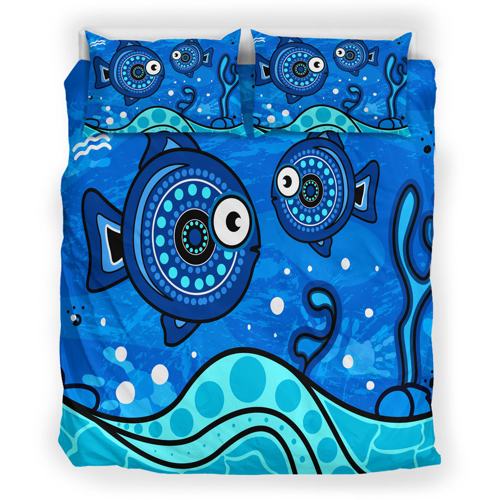 australia-indigenous-bedding-set-aboriginal-inspired-dot-art-painting-with-fish-underwater-concept