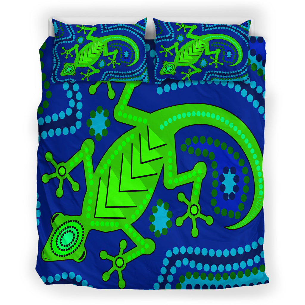 australia-indigenous-bedding-set-aboriginal-inspired-dreamtime-lizard