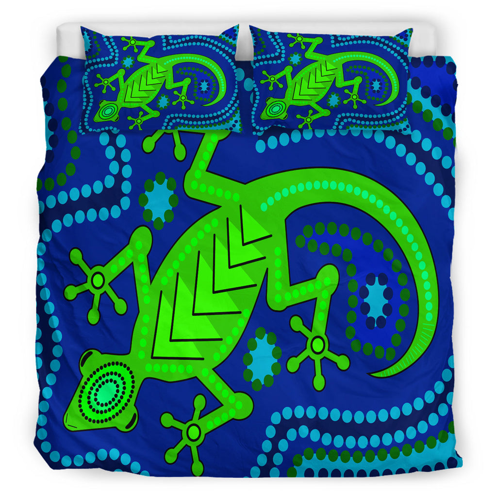 australia-indigenous-bedding-set-aboriginal-inspired-dreamtime-lizard