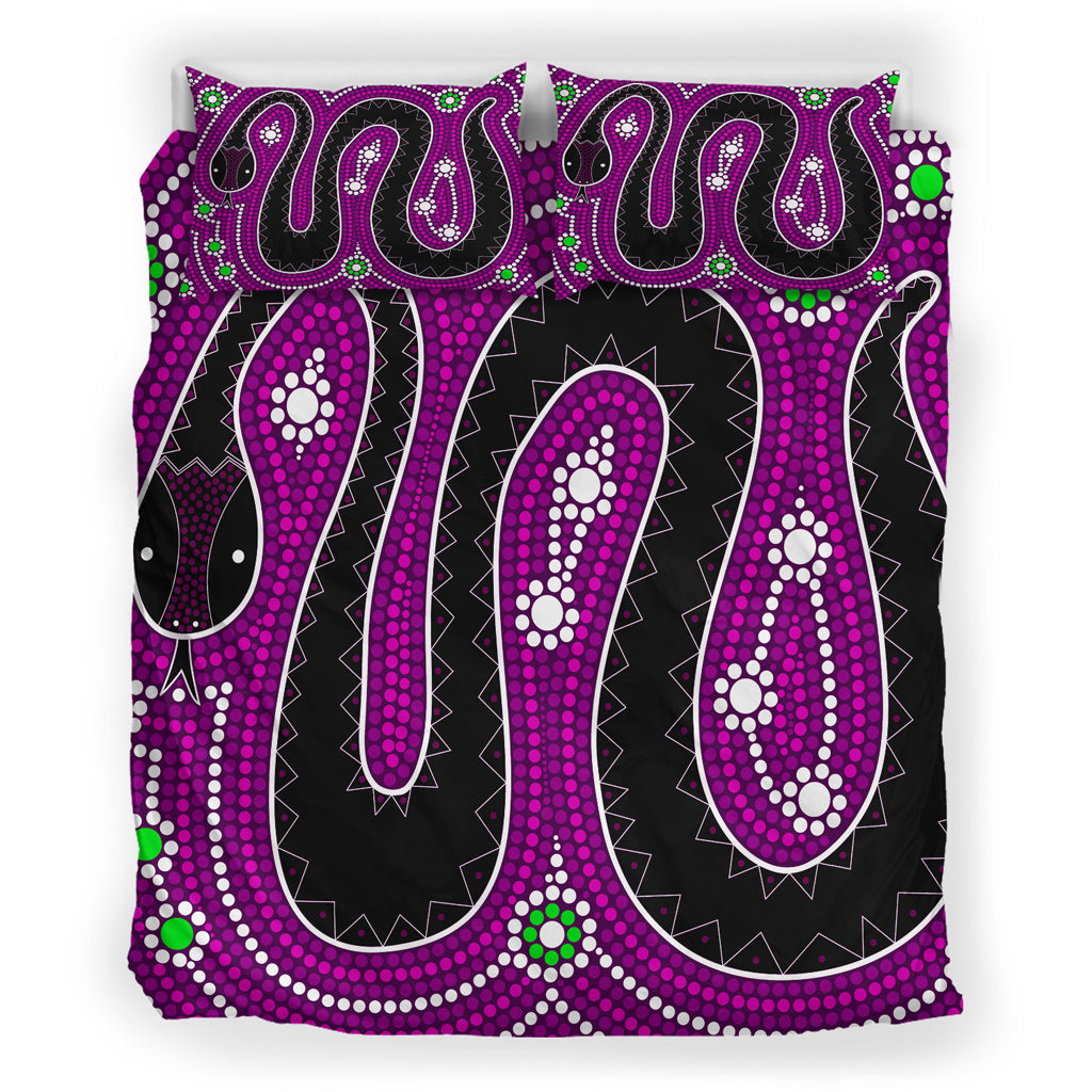 australia-indigenous-bedding-set-aboriginal-inspired-dreamtime-snake