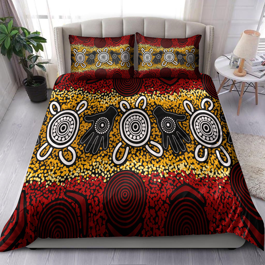 australia-indigenous-bedding-set-aboriginal-inspired-hand-print-artwork