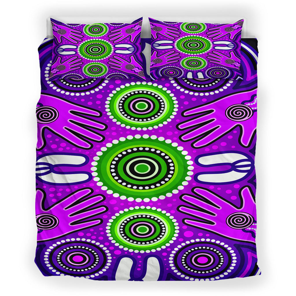 australia-indigenous-bedding-set-aboriginal-inspired-meeting-and-unity-concept