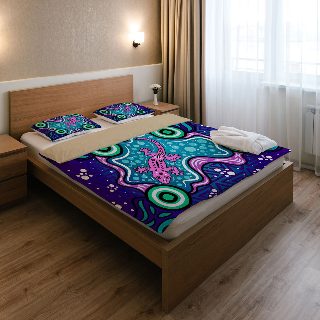 australia-indigenous-bedding-set-aboriginal-inspired-style-of-background-with-lizard