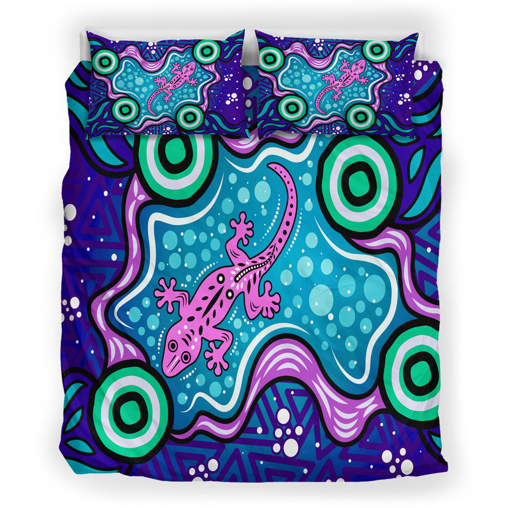 australia-indigenous-bedding-set-aboriginal-inspired-style-of-background-with-lizard