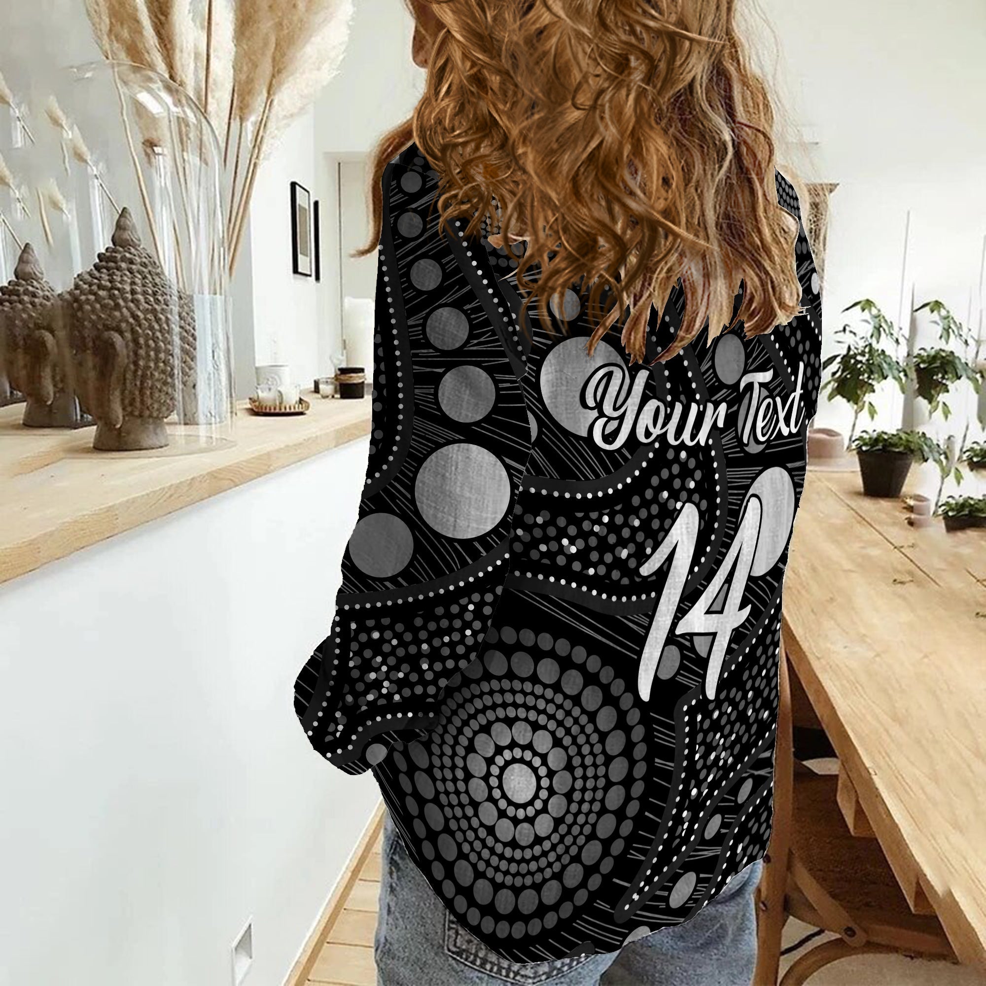 custom-text-and-number-women-casual-shirt-aboriginal-art-ver03