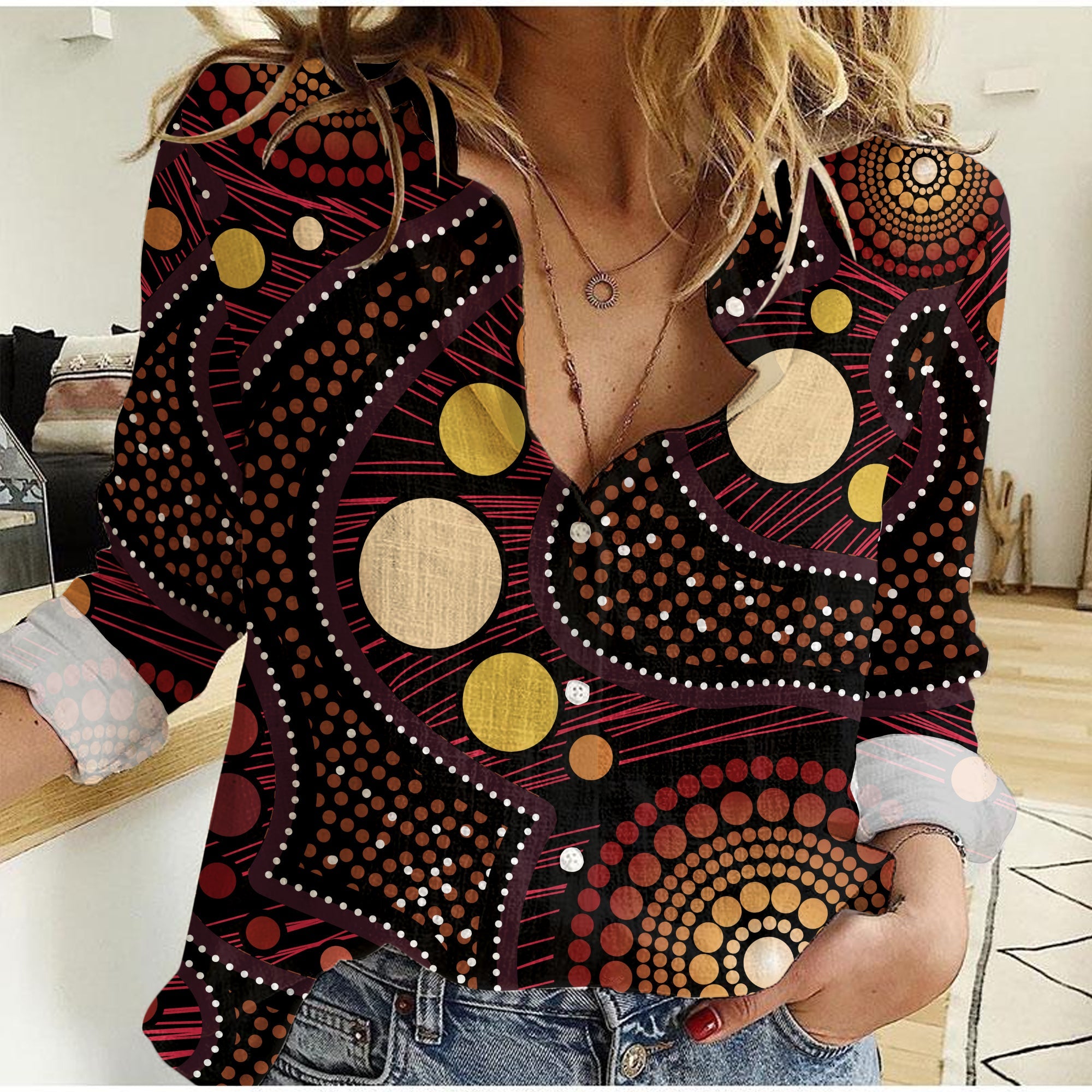 women-casual-shirt-aboriginal-art-ver04