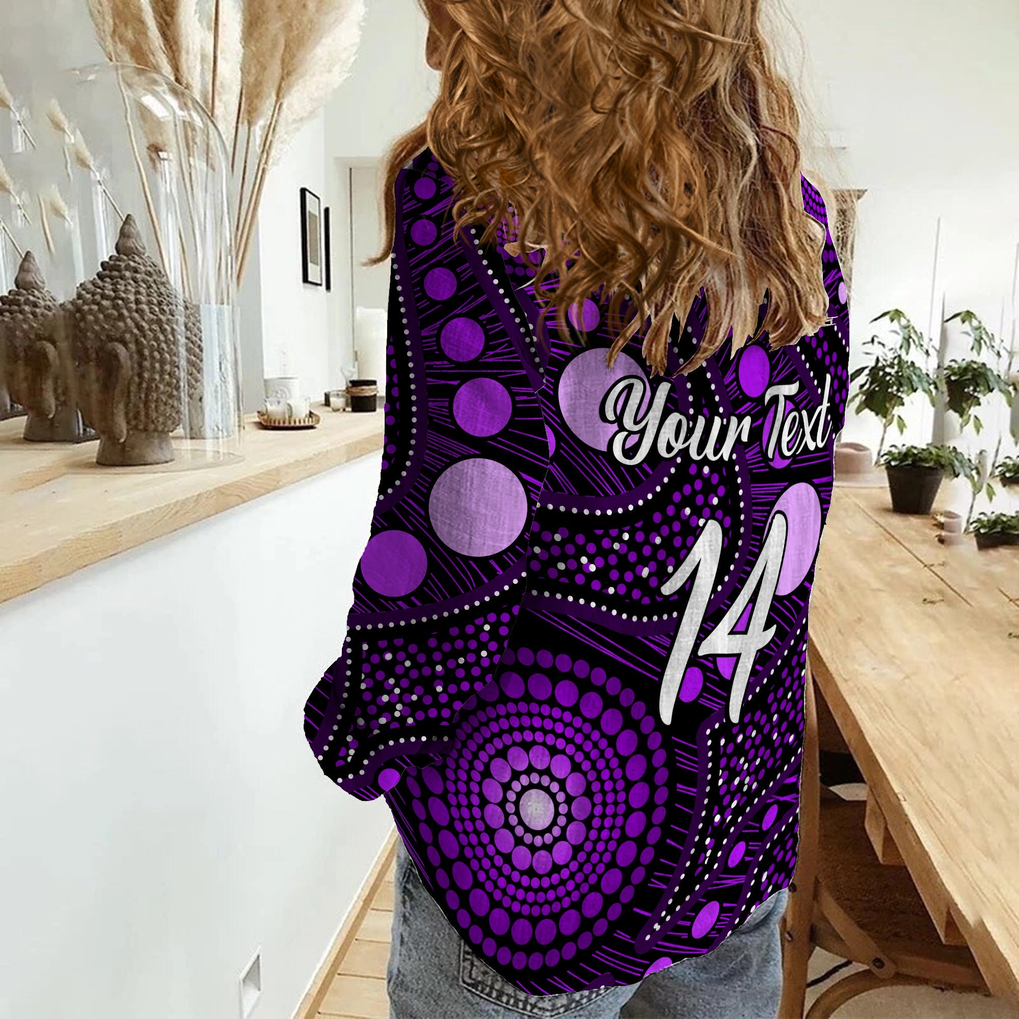 custom-text-and-number-women-casual-shirt-aboriginal-art-ver05