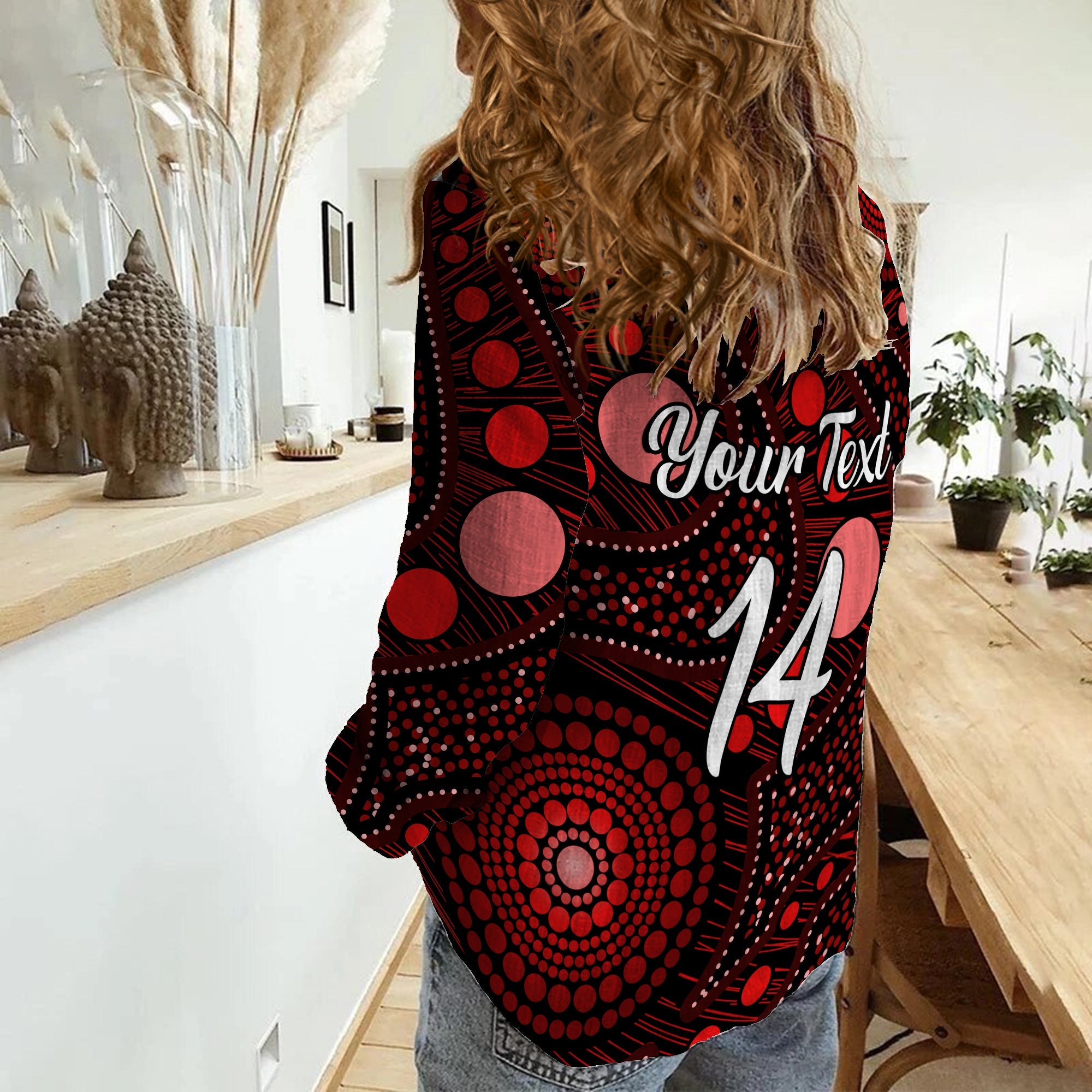 custom-text-and-number-women-casual-shirt-aboriginal-art-ver06