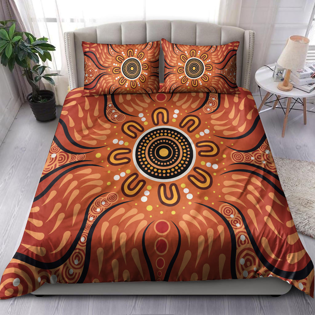 australia-aboriginal-inspired-bedding-set-aboriginal-connection-concept-artwork-green-color