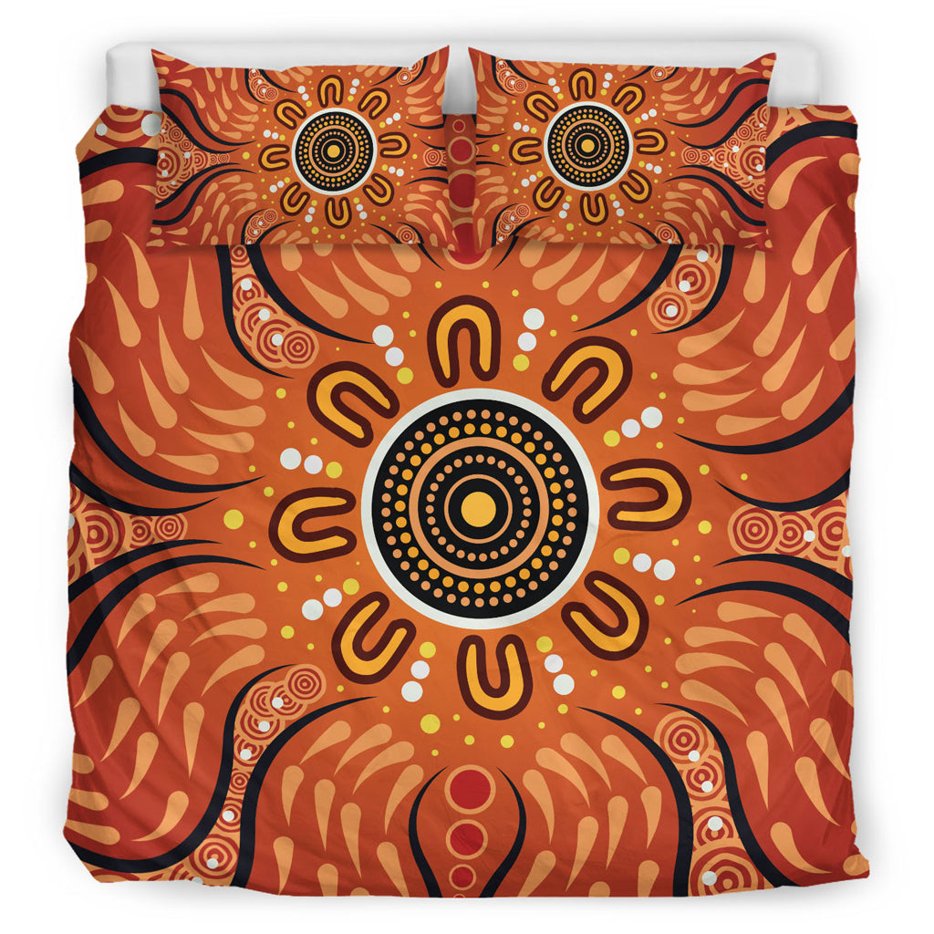 australia-aboriginal-inspired-bedding-set-aboriginal-connection-concept-artwork-green-color