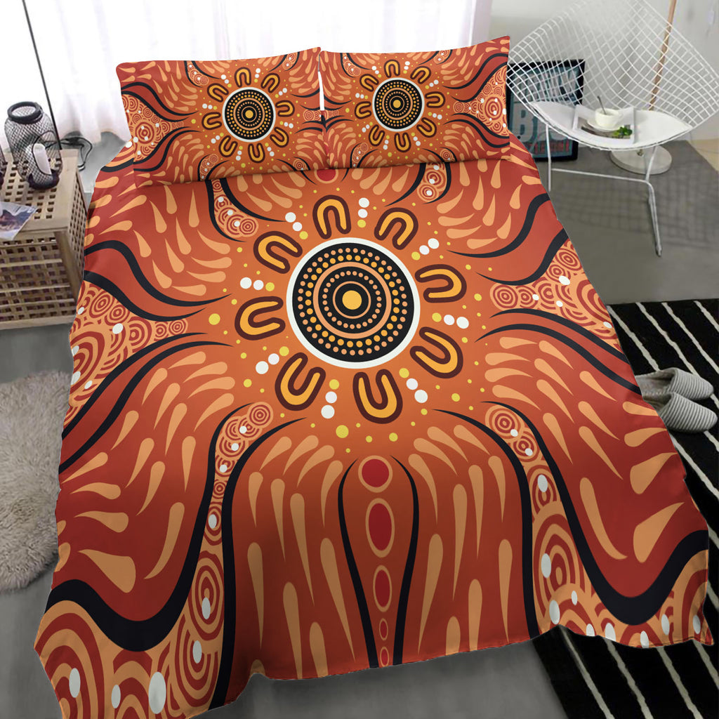 australia-aboriginal-inspired-bedding-set-aboriginal-connection-concept-artwork-green-color