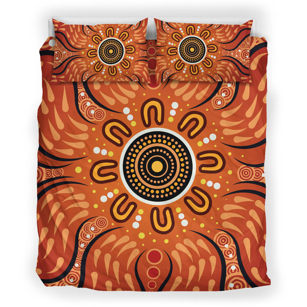 australia-aboriginal-inspired-bedding-set-aboriginal-connection-concept-artwork-green-color