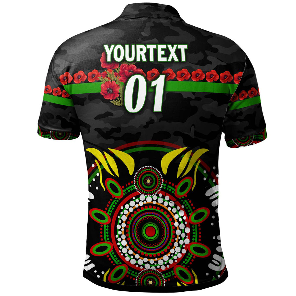 australia-sydney-anzac-custom-polo-shirt-poppies-rabbits-and-aboriginal-inspired-polo-shirt