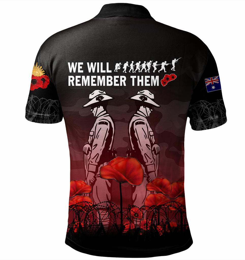 australia-anzac-day-polo-shirt-anzac-day-soldier-we-will-remember-them-polo-shirt-red