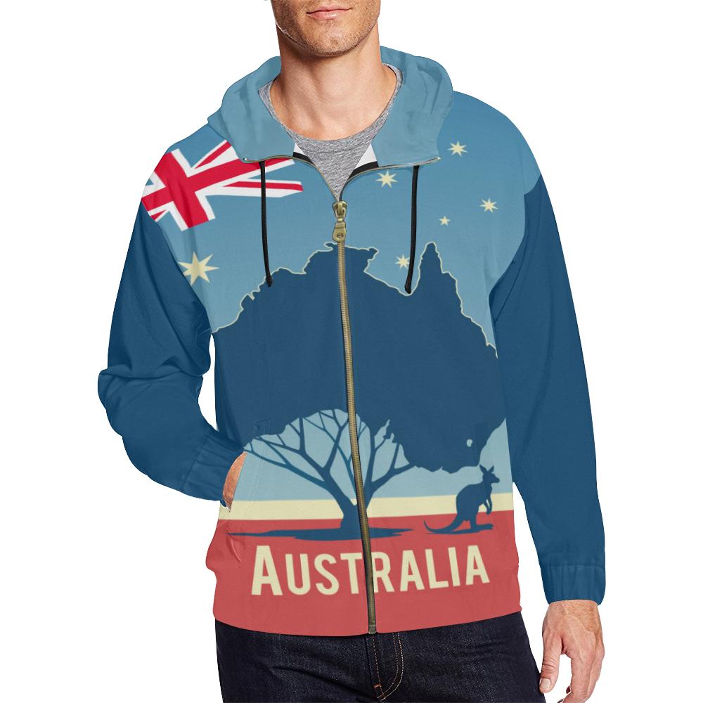 zip-up-hoodie-australia-map-hoodie-kangaroo-is-under-the-tree-map-unisex