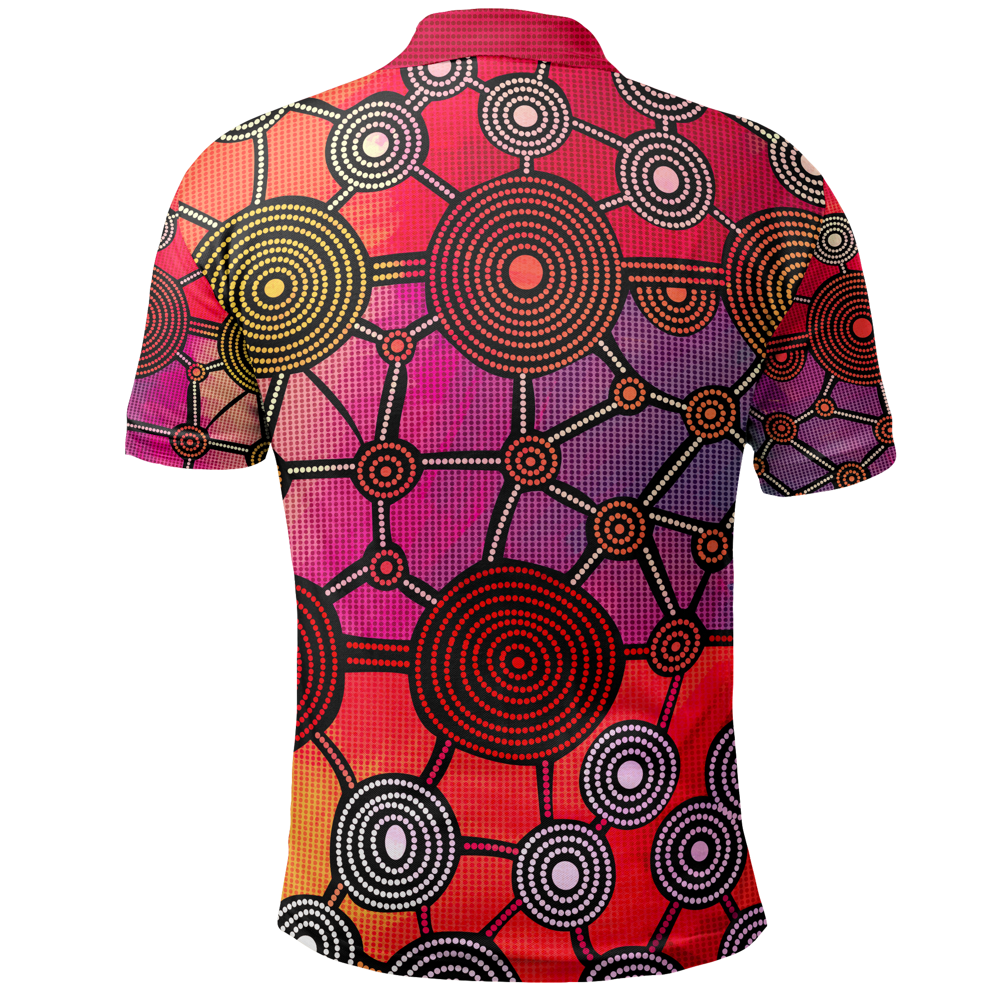 polo-shirt-aboriginal-dot-painting-shirt-circle-patterns-unisex