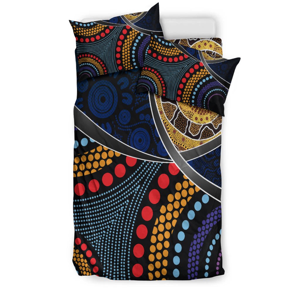 bedding-set-aboriginal-dot-panting-art-with-snake