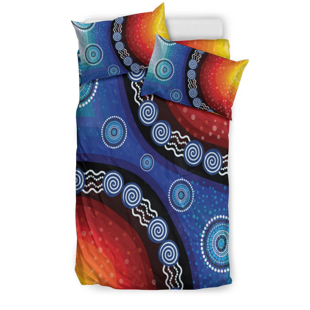 bedding-set-aboriginal-color-dot-painting