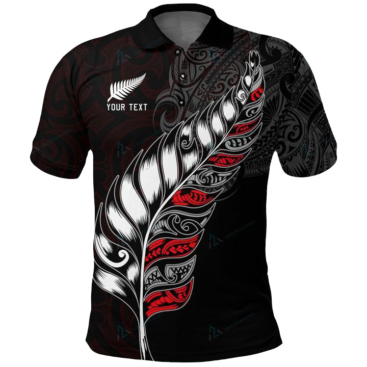 custom-personalised-aotearoa-polo-shirt-maori-silver-fern-hei-tiki-kiwi