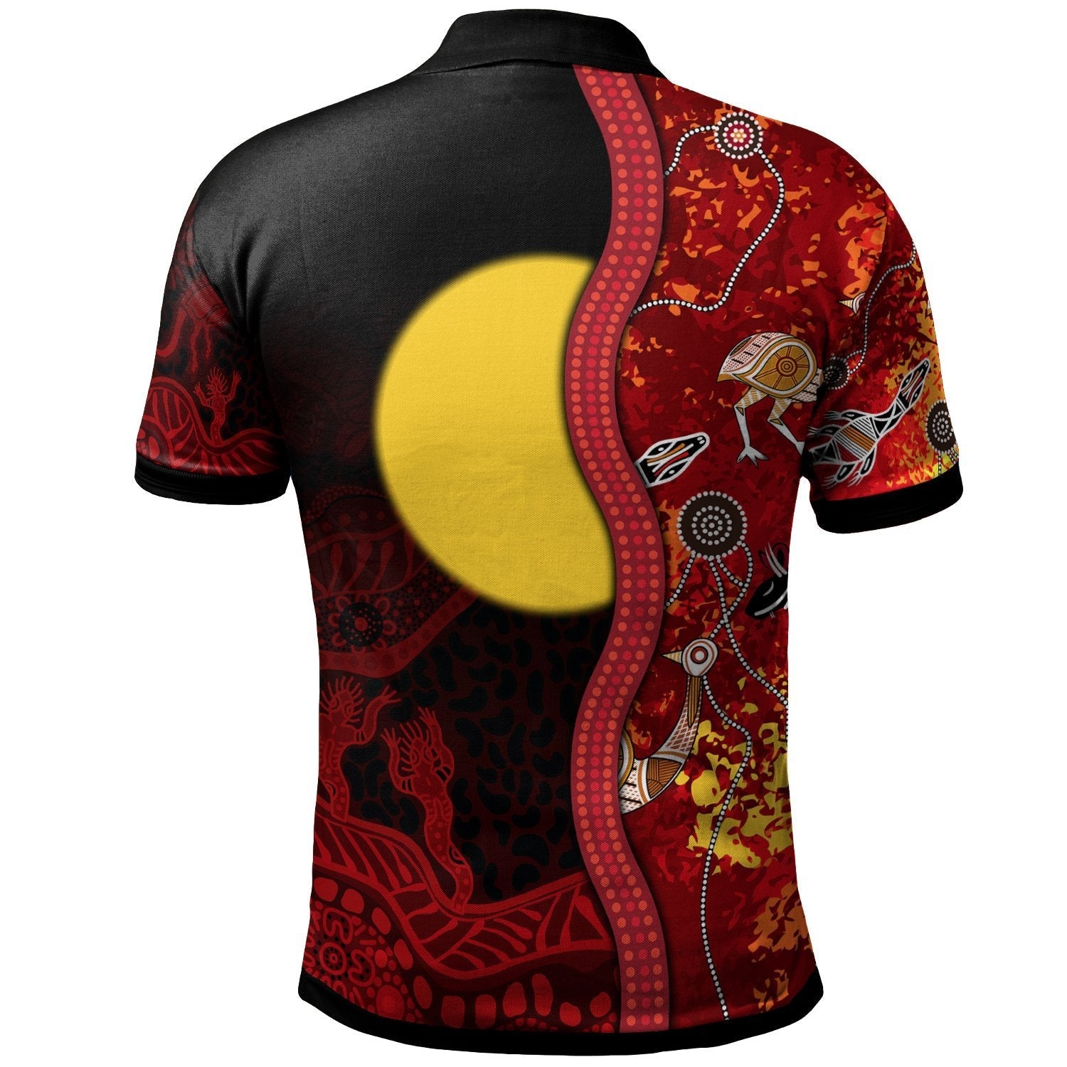 custom-personalised-aboriginal-polo-shirt-kids-red-indigenous-flag