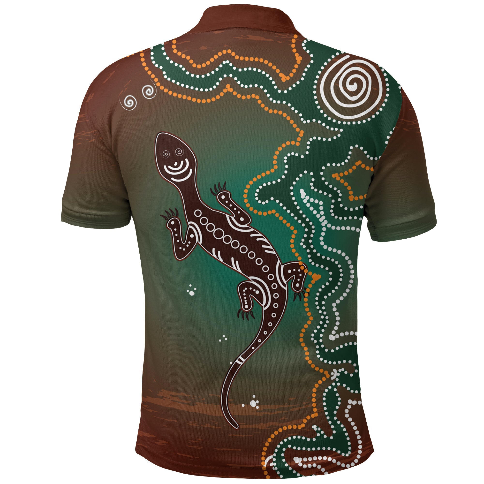 aboriginal-lizard-polo-shirt-indigenous-dot-painting-art