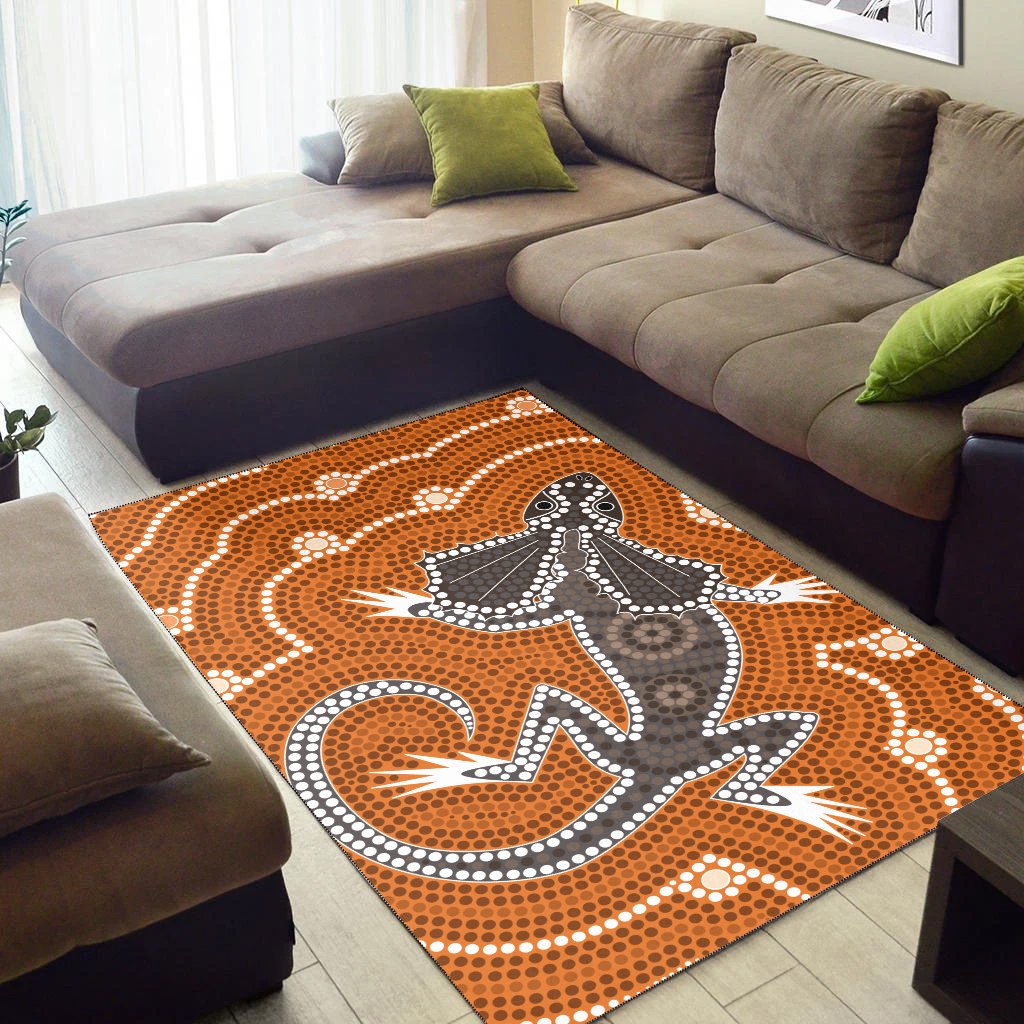 aboriginal-area-rug-dreamtime-lizard-aboriginal-style