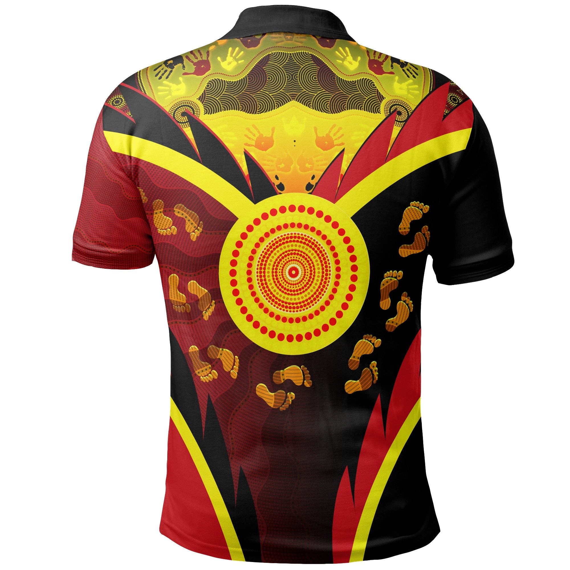 aboriginal-polo-shirt-indigenous-flag-with-footprint-hand-art