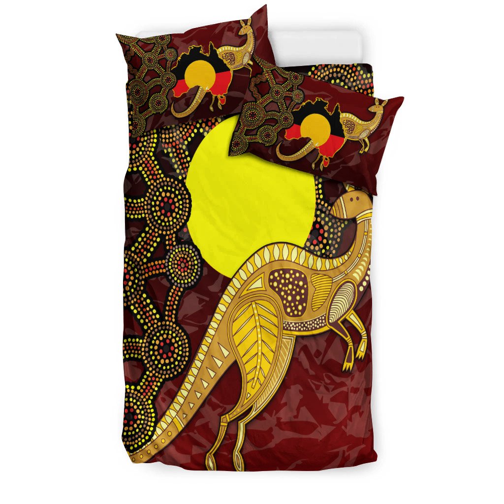 bedding-set-australia-aboriginal-flag-and-kangaroo