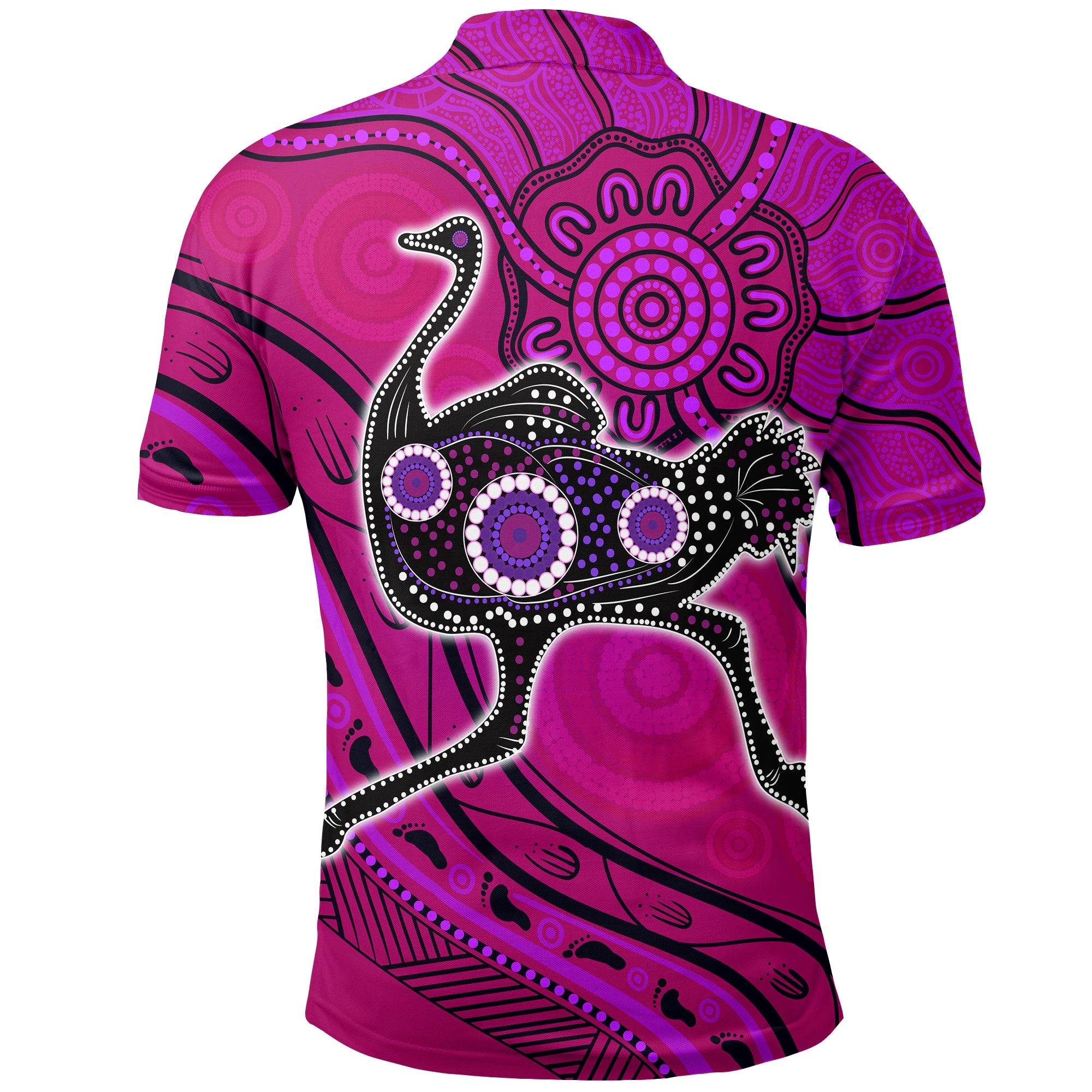 aboriginal-naidoc-week-2021-purple-turtle-ostrich-polo-shirt