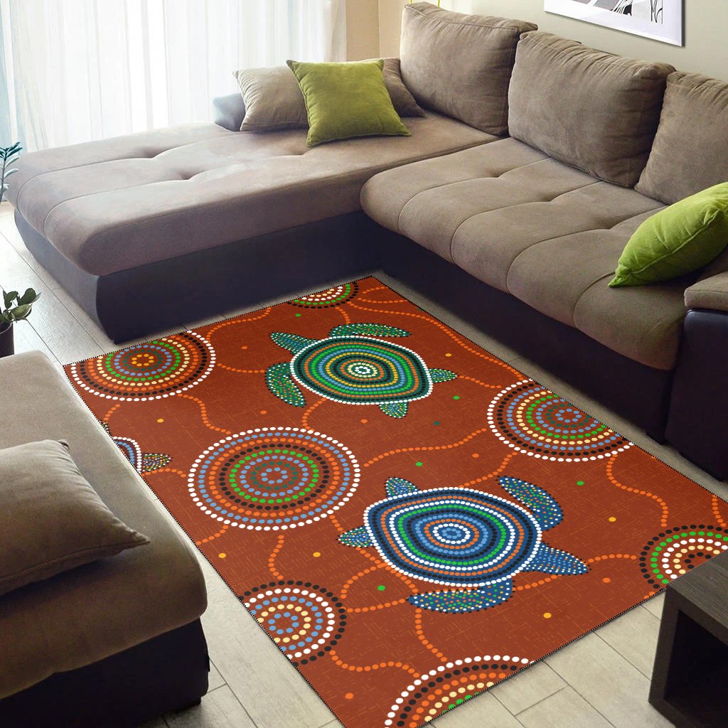 aboriginal-area-rug-aussie-turtle-with-aboriginal-style