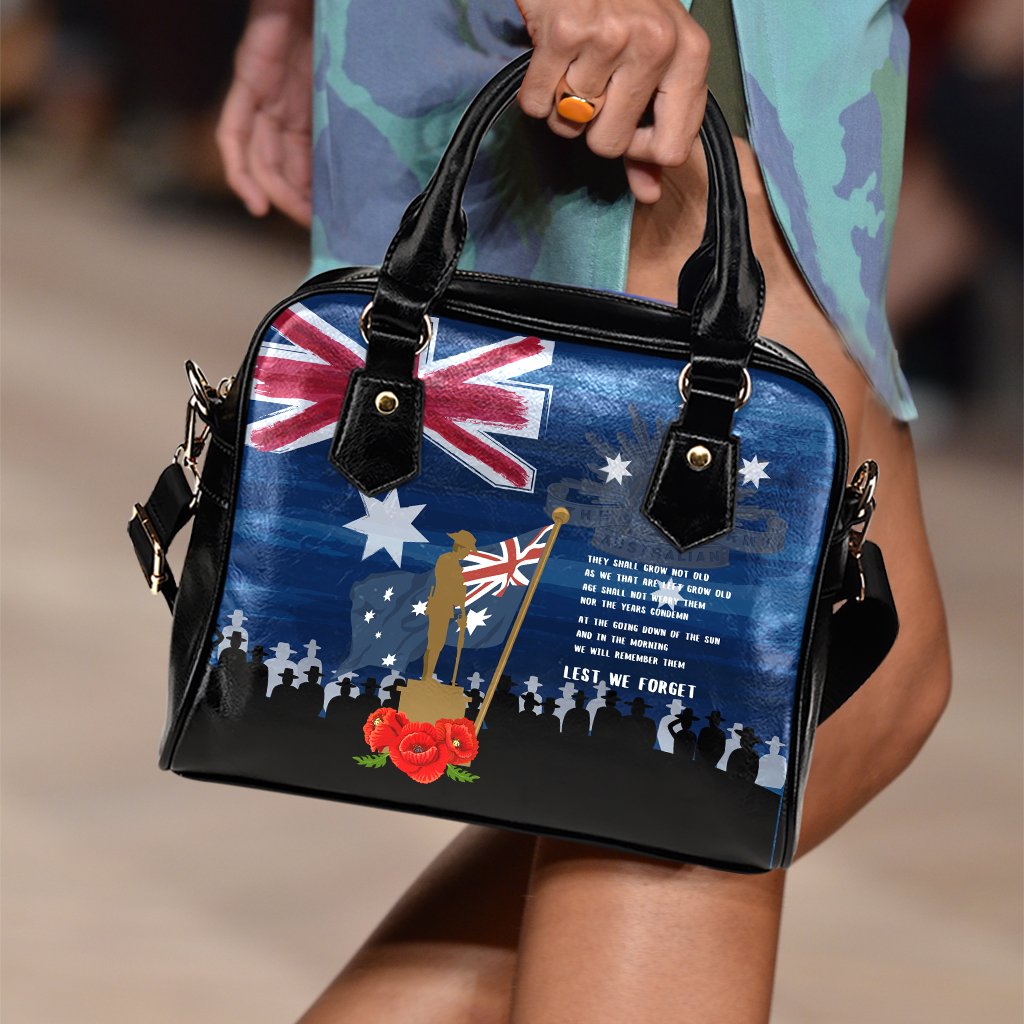 Anzac Shoulder Handbag - Always Remember Australian Anzac Day - Vibe Hoodie