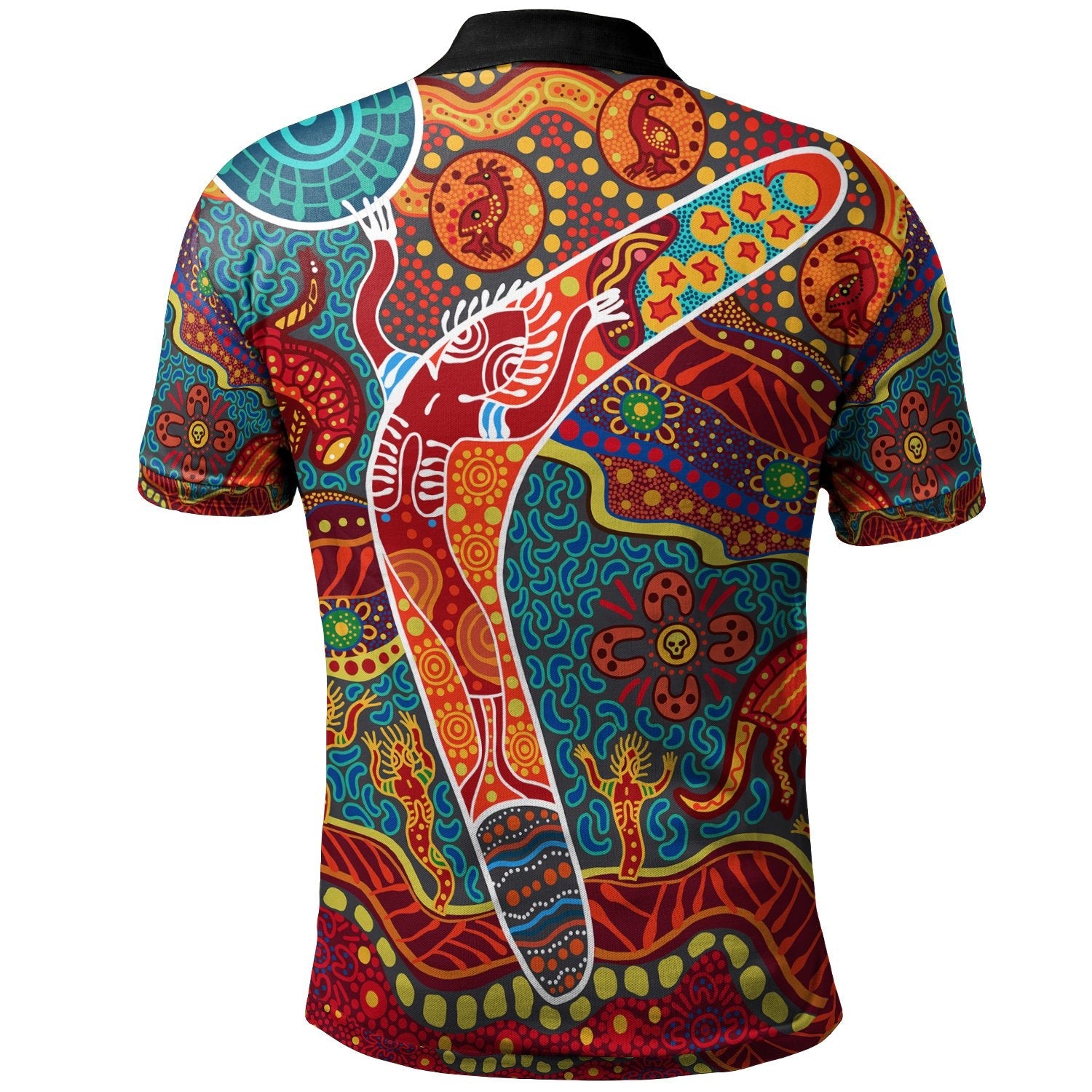 aboriginal-personalised-polo-shirt-indigenous-boomerang