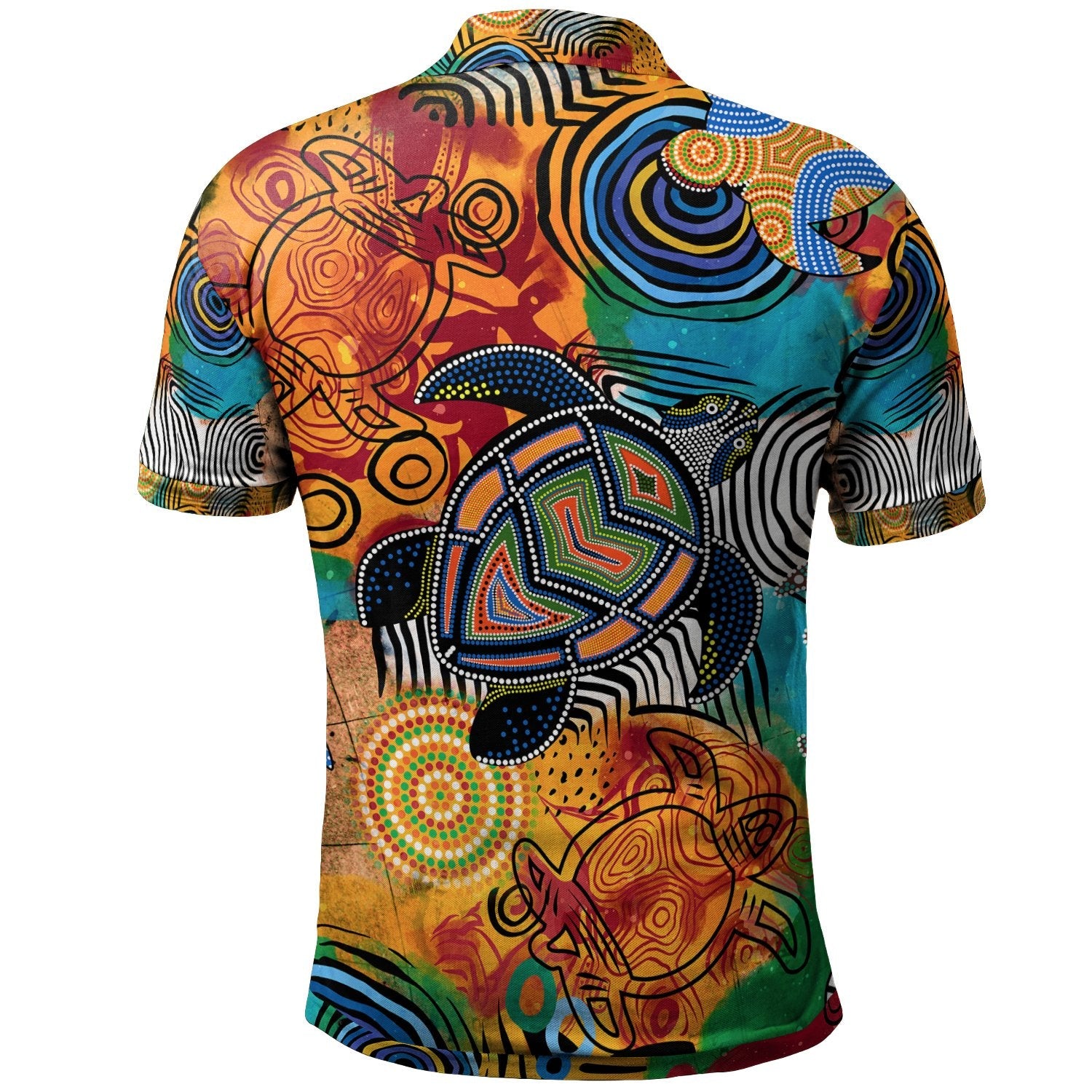 aboriginal-polo-shirt-turtle-indigenous-art