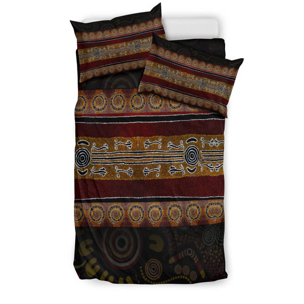 bedding-set-aboriginal-dot-panting-art-horizontal-lines