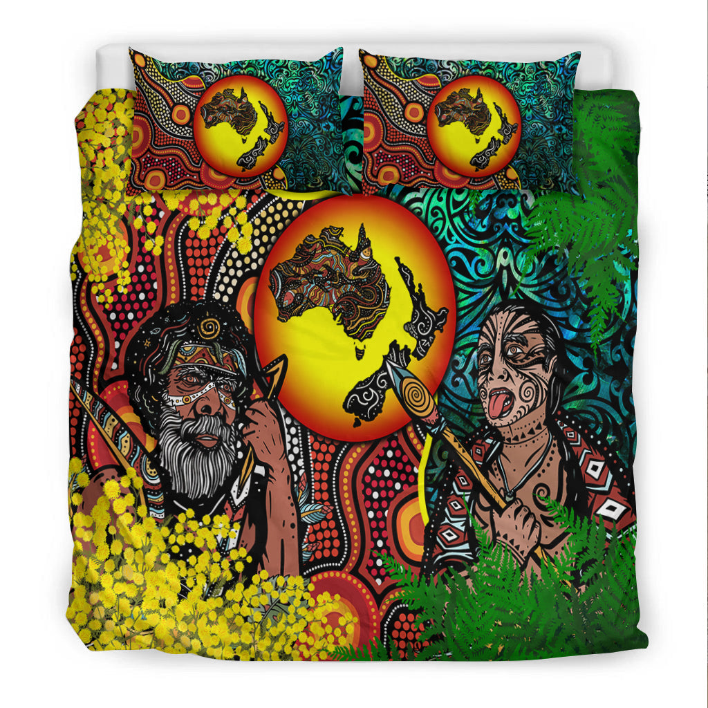 Australia Aboriginal Kangaroo Combine New Zealand Maori Kiwi Bird Bedding Set - LT2