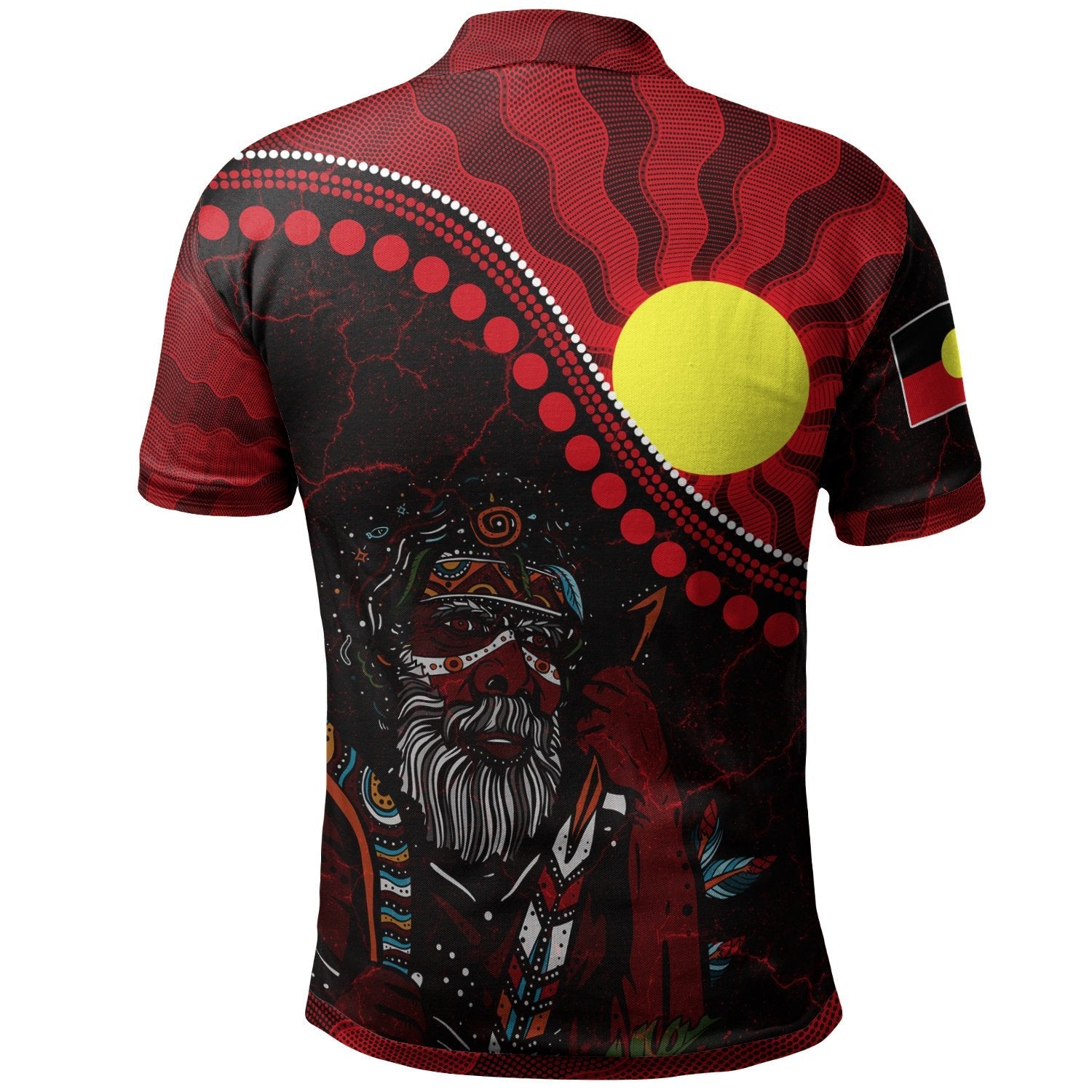 custom-aboriginal-polo-shirts-indigenous-people-and-sun