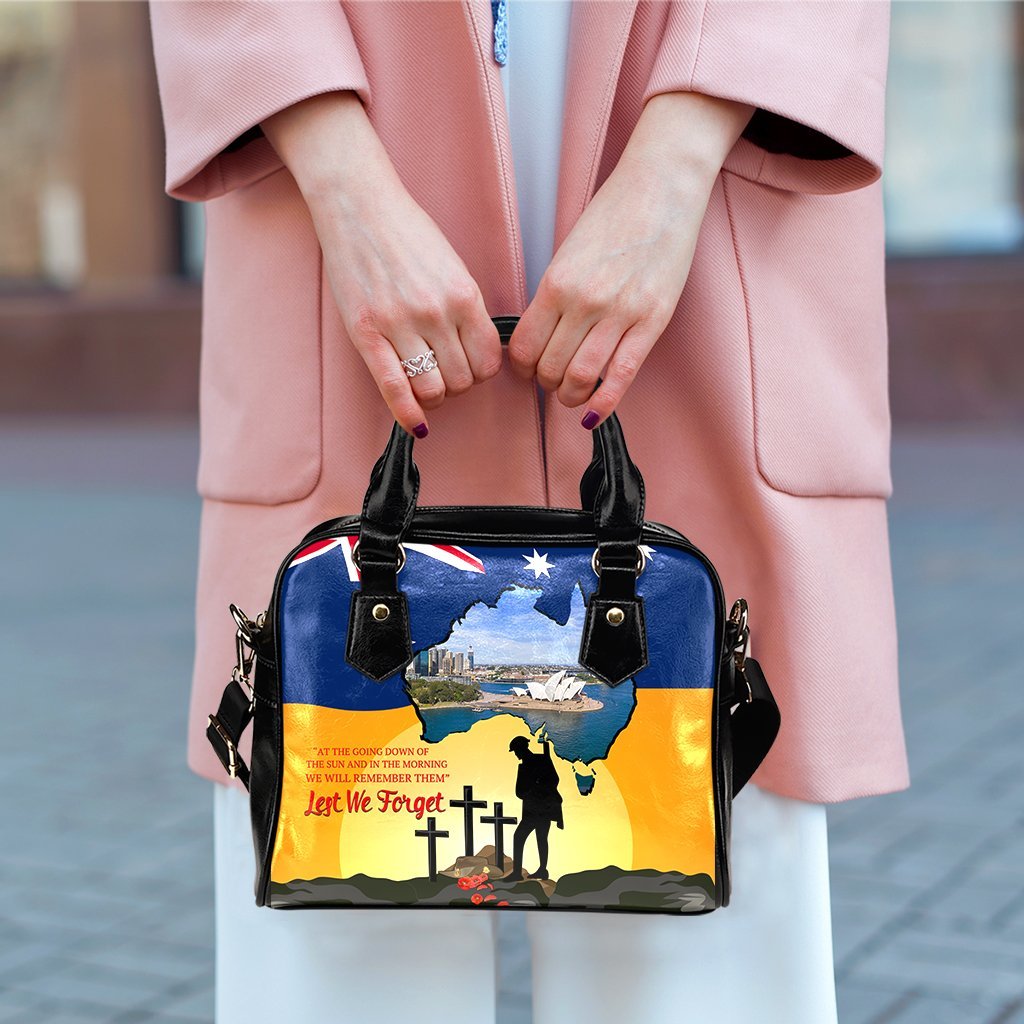 Anzac Day Shoulder Handbag - Today's Peace Is Yesterday's Sacrifice - Vibe Hoodie