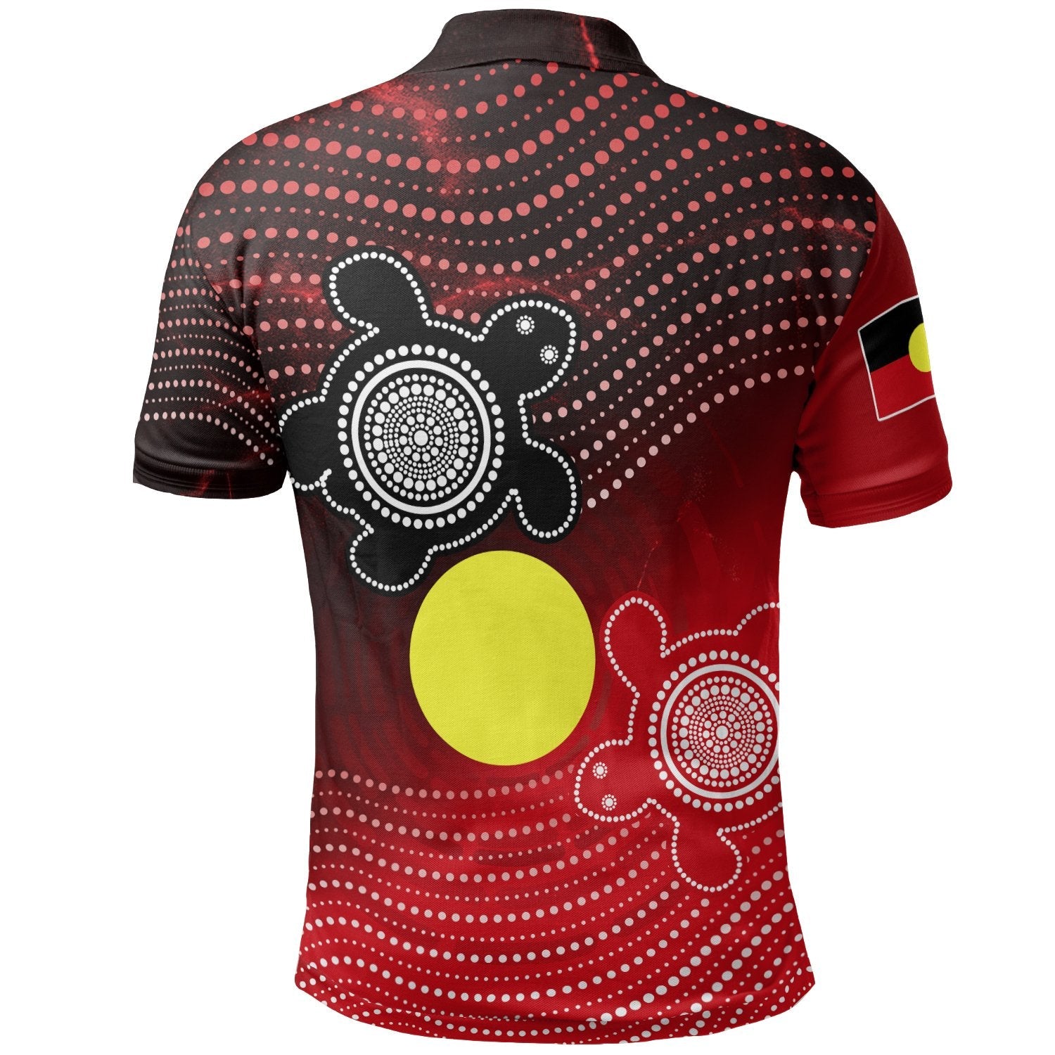 aboriginal-polo-shirts-indigenous-circle-dot-painting-style-1