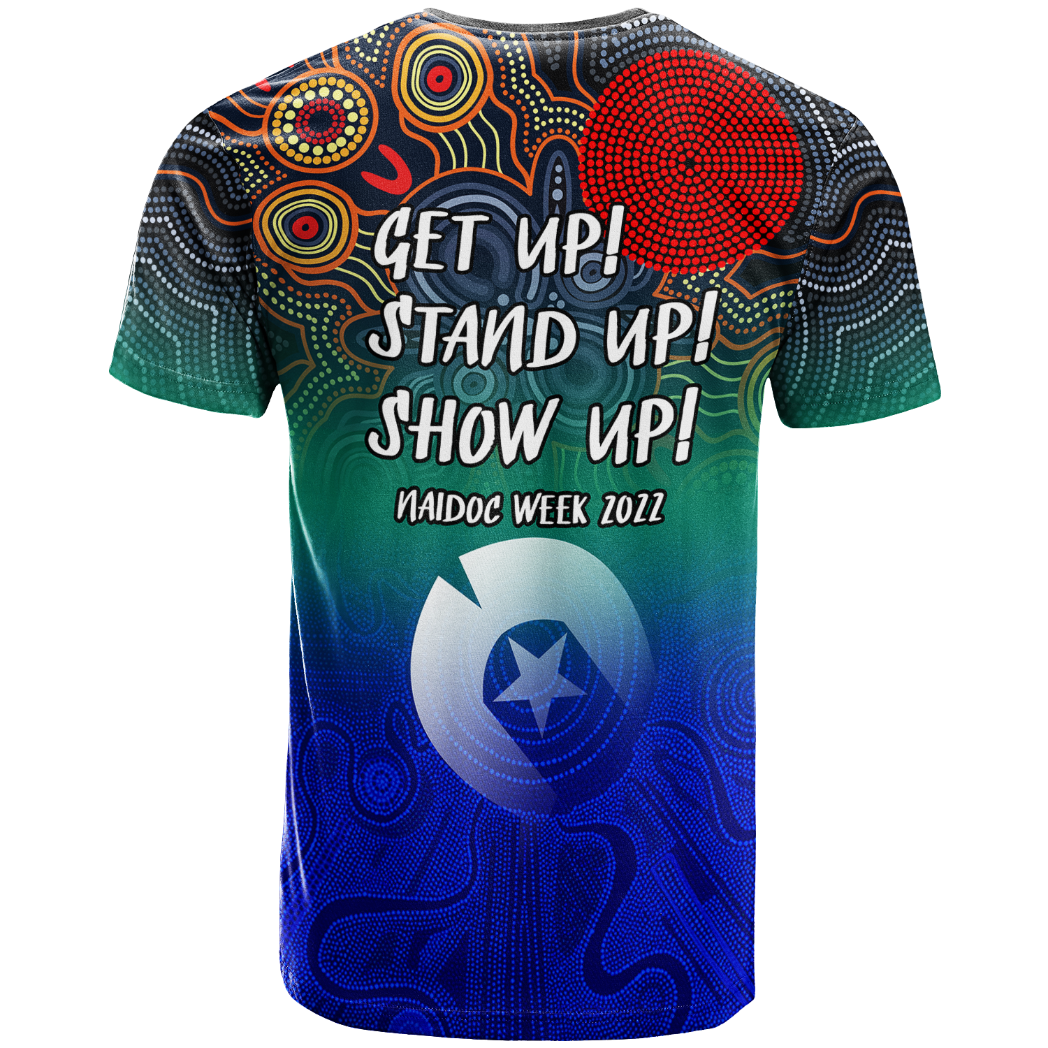 naidoc-week-2022-torres-strait-islander-with-aboriginal-dot-painting-art-t-shirt