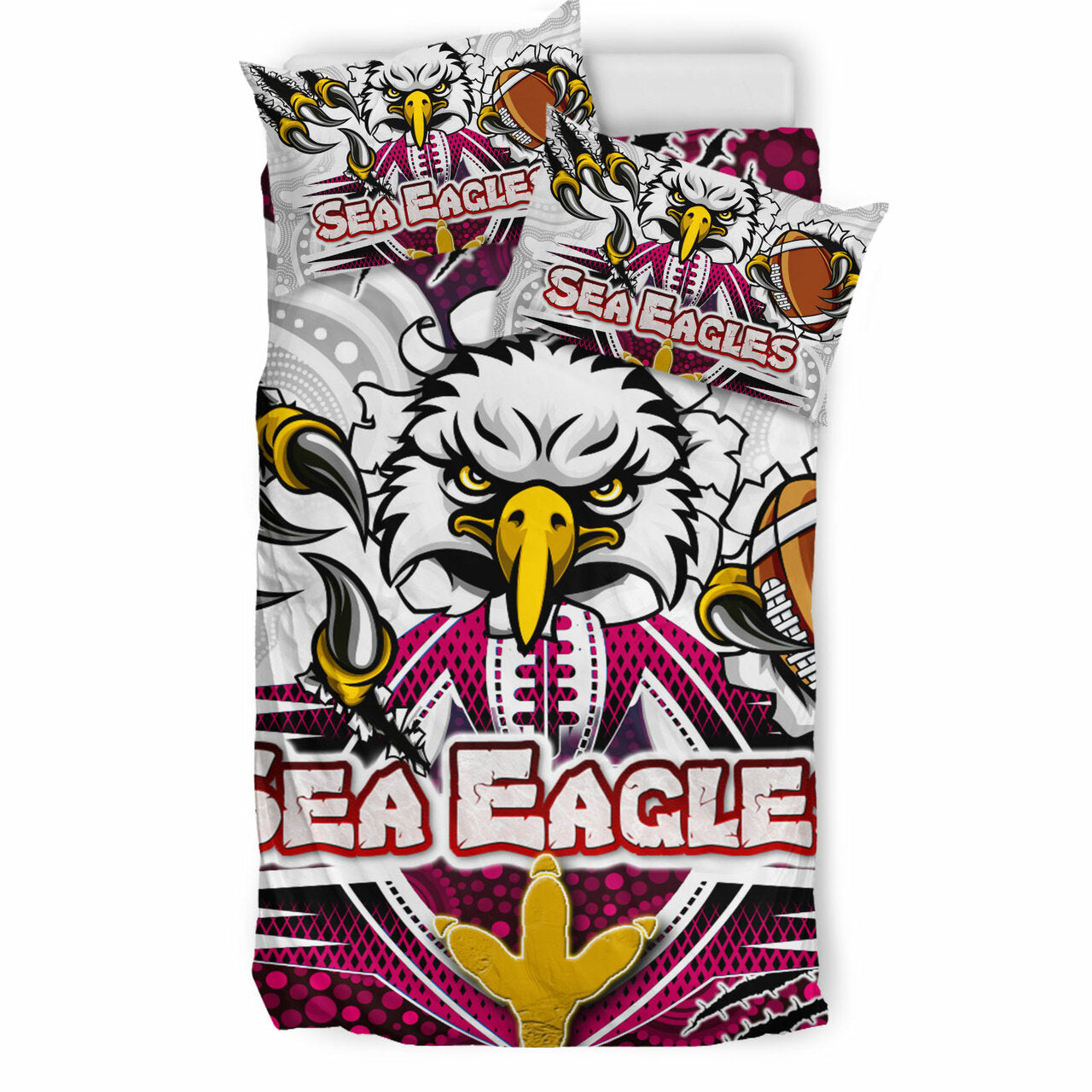 sea-eagles-rugby-custom-indigenous-bedding-set-super-sea-eagles-scratch-style